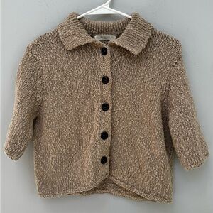 Slowear Textured Short Sleeve Cardigan in Small